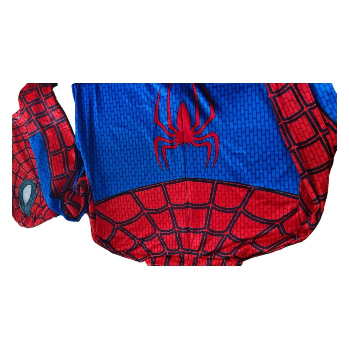 Disfraz Spider-Man Tobey Maguire, espalda con araña roja