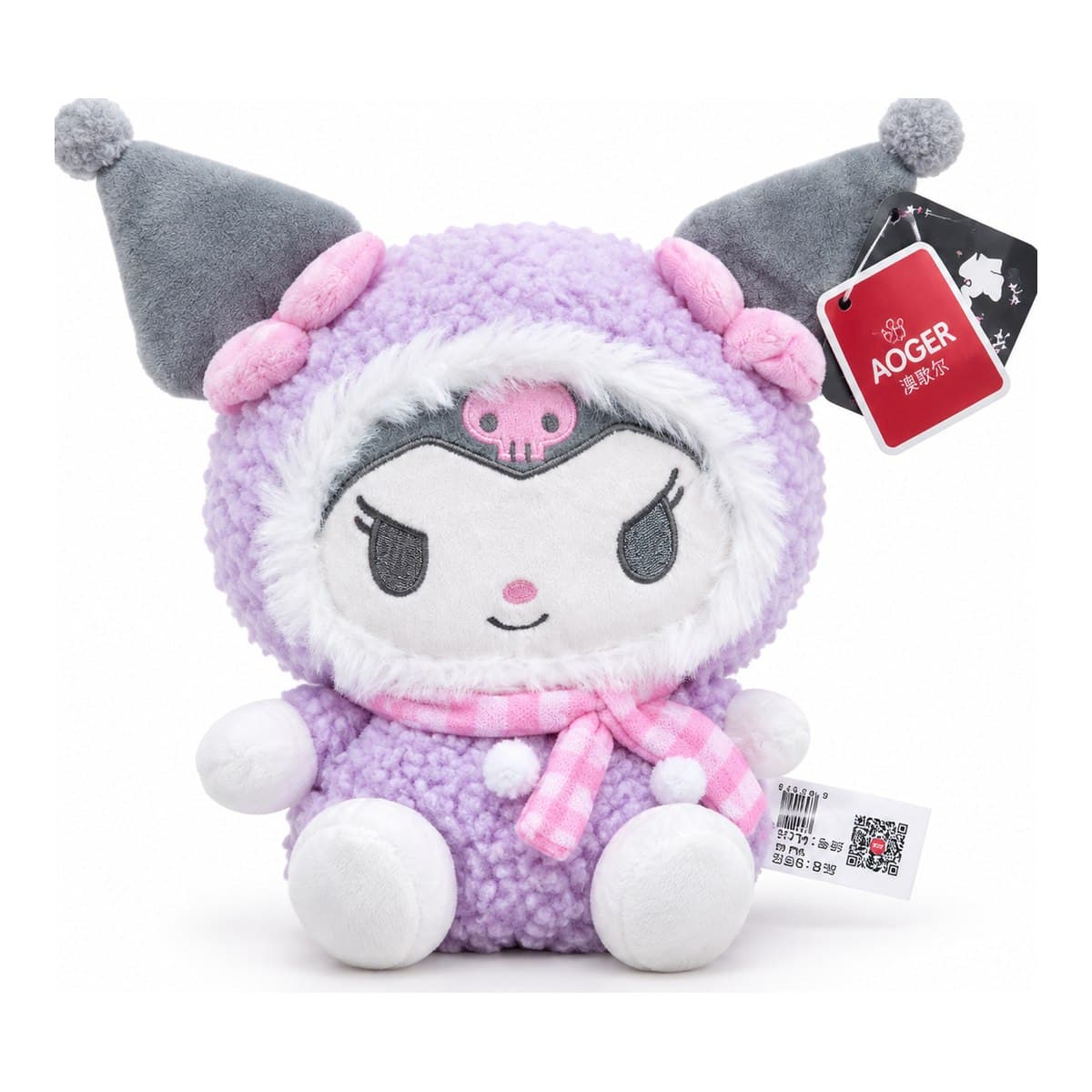 Peluche Kuromi con capucha y bufanda en Chile