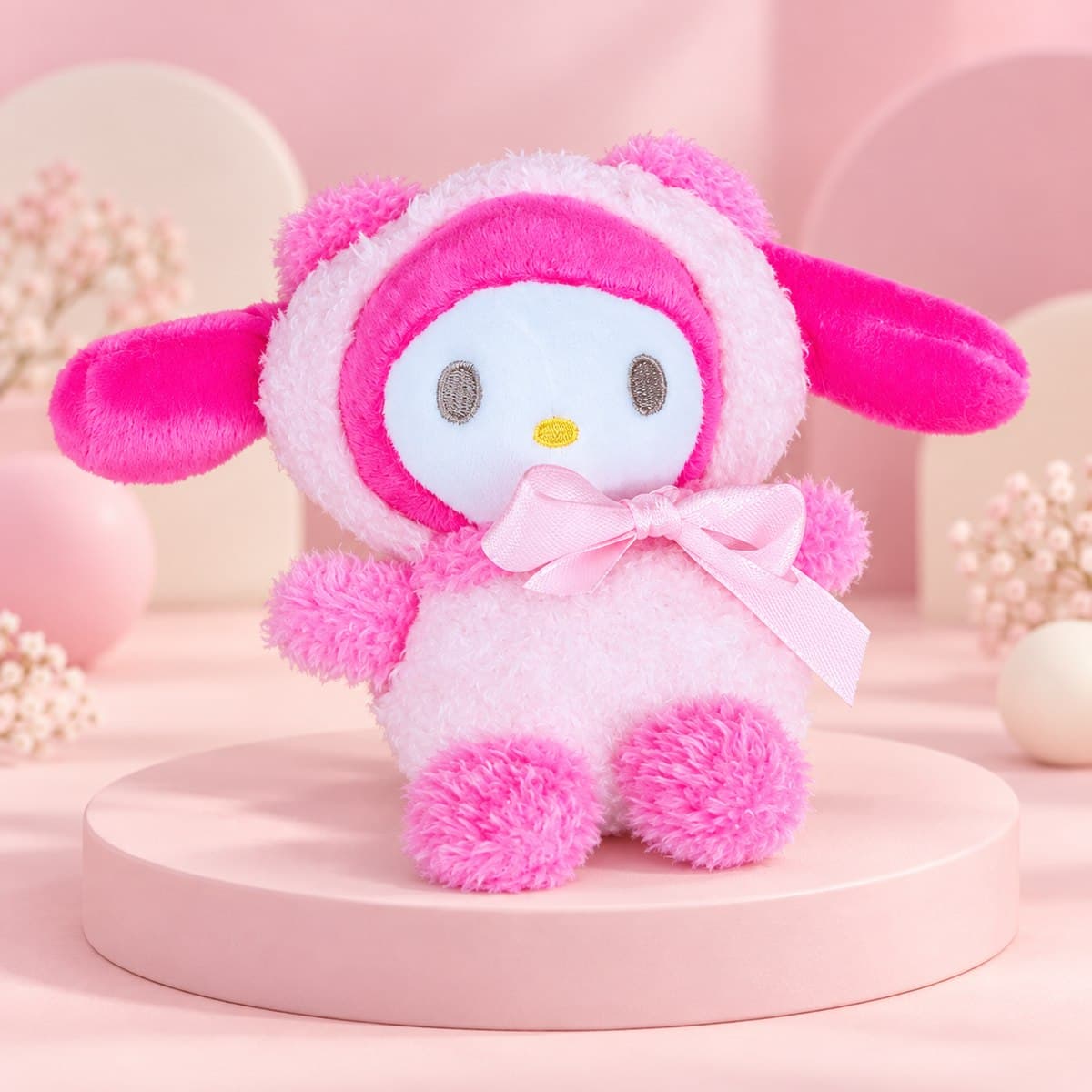 Peluche My Melody con capucha rosa y lazo - foto 2